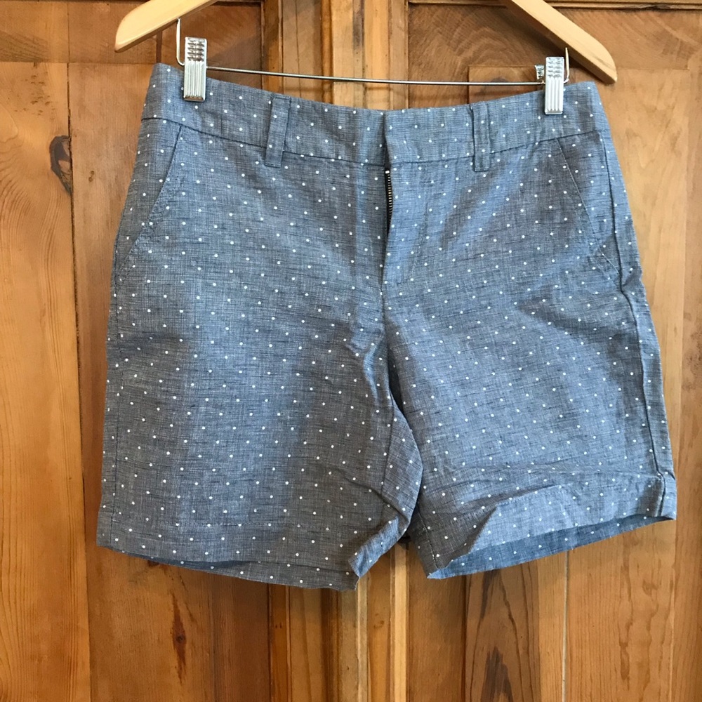 tommy hilfiger womens polka dot blue shorts